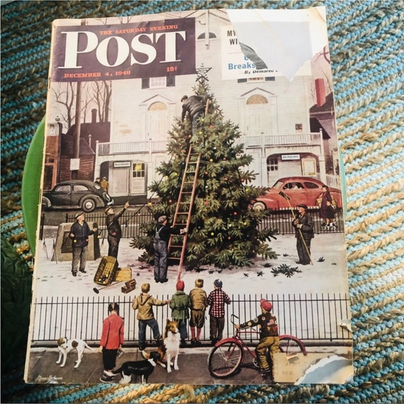 ๐1948 December 4 Christmas Saturday Evening Post Magazine - Picture 1 of 13